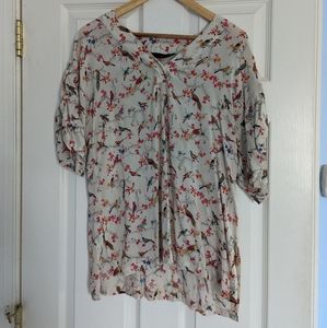 Zara exotic bird shirt